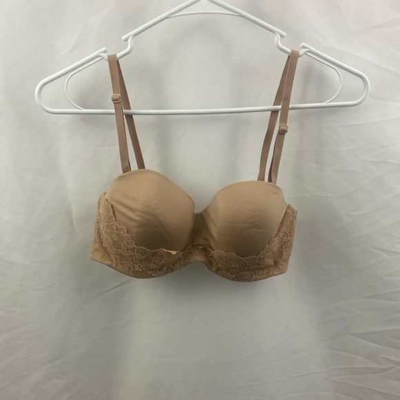 Victorias Secret Lined Strapless Bra Womens Size 34C Nude Body by Victoria - Picture 1 of 13